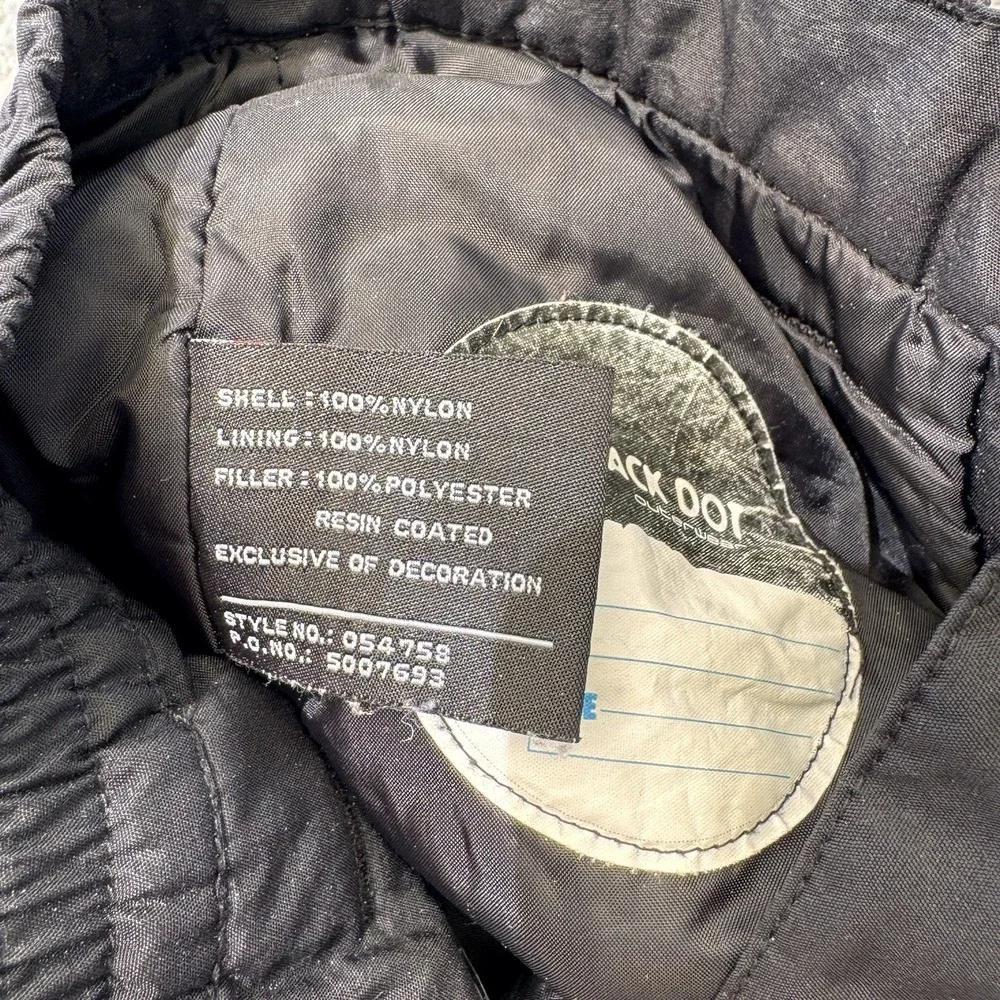 Black Dot Water Resistant Boys Girl Nylon Snow Ski Pants‎ Black Size Youth Small